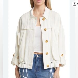 Blank NYC Cream Utility Jacket Small